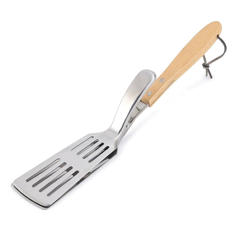 Egyszer használatos 2-ben 1 BBQ grillezés spatula&fogók szabadban grillezéshez, többcél